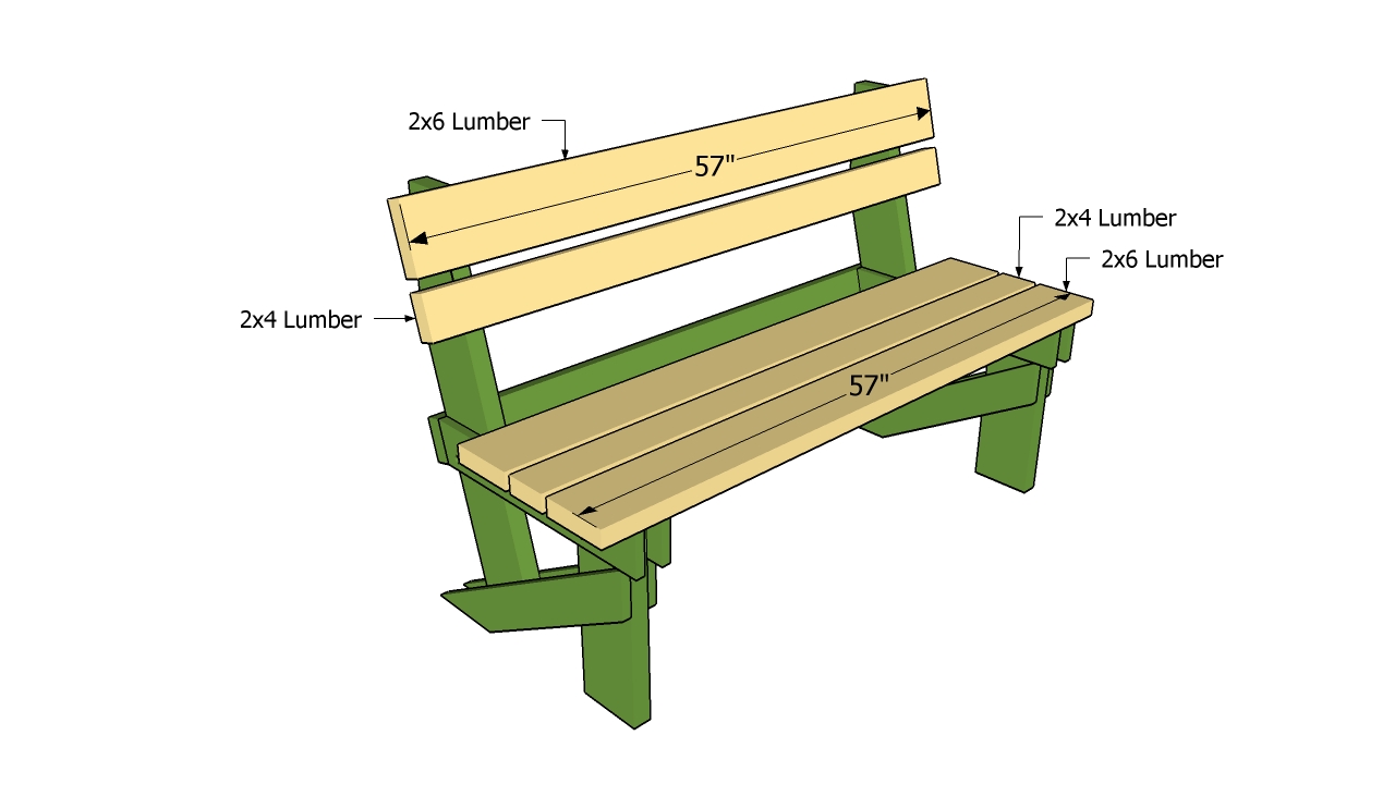 Simple Garden Bench Plans | Free Garden Plans - How to build garden 