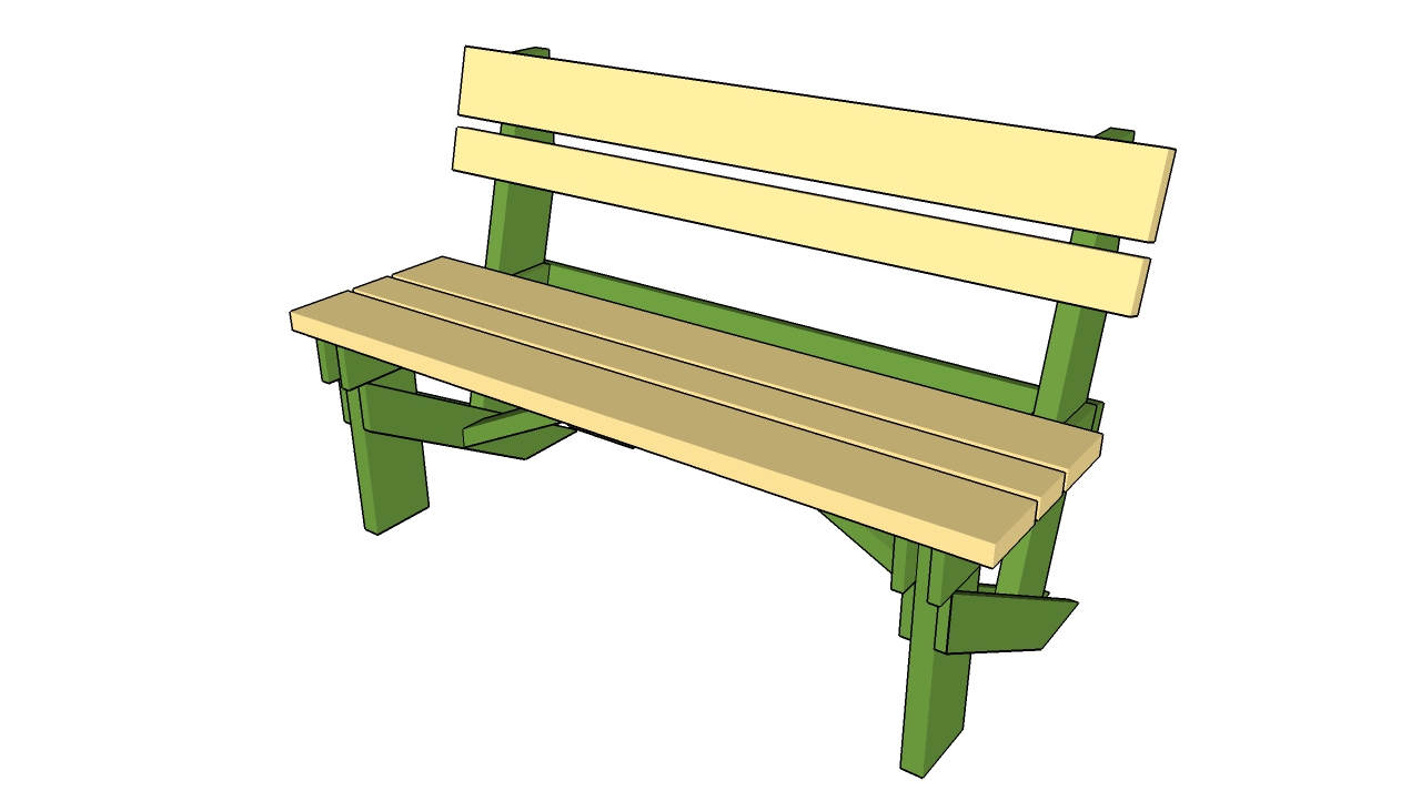 Simple Garden Bench Plans | Free Garden Plans - How to ...