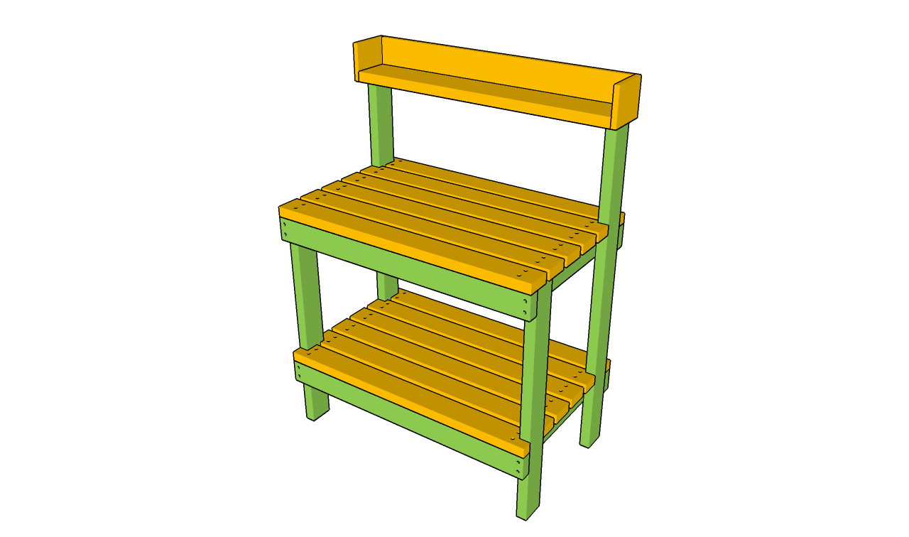 Free Potting Bench Plans Garden Shelves Plans Woodworking Bench Plans 