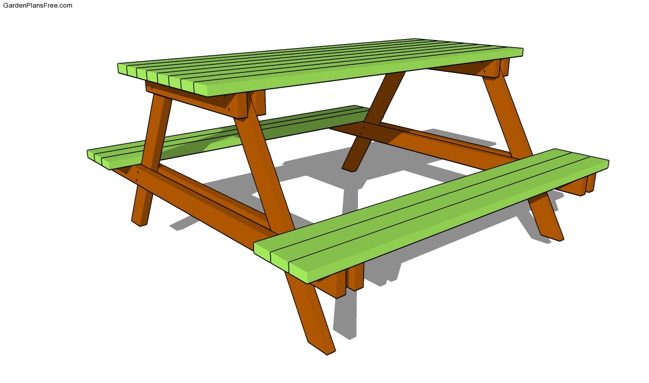 Picnic Table Plans Free | Free Garden Plans - How to build garden 