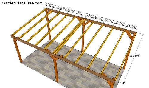 Lean to Roof Rafters http://gardenplansfree.com/storage/carport-plans 