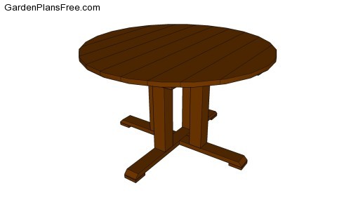 Round Wood Picnic Table Plans