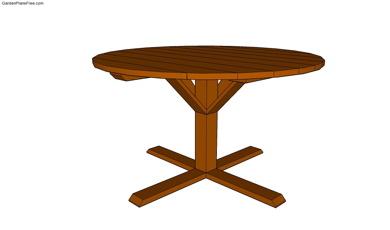 round picnic table plans