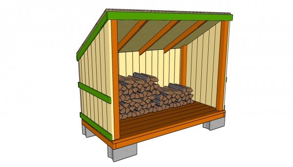 6' x 8' deluxe shed plans, modern roof style #d0608m