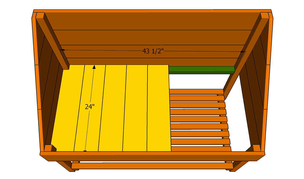 Fitting the floor of the cold frame