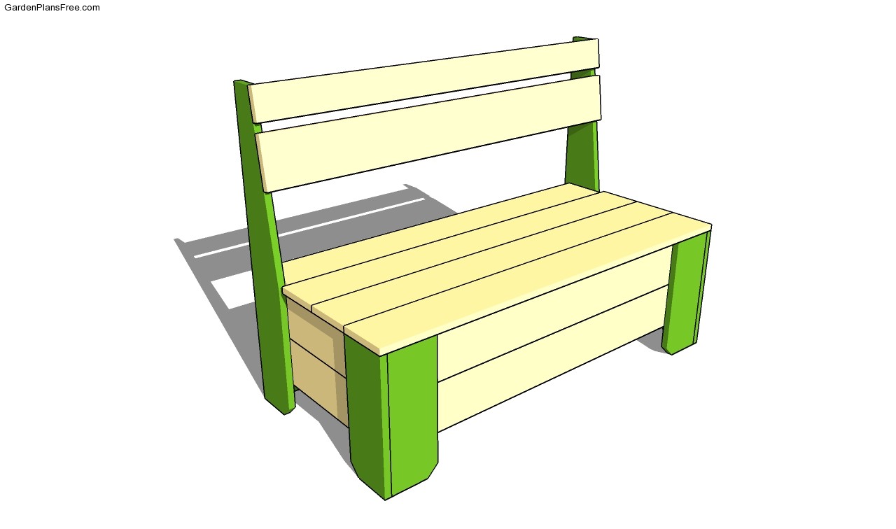 Garden storage bench plans