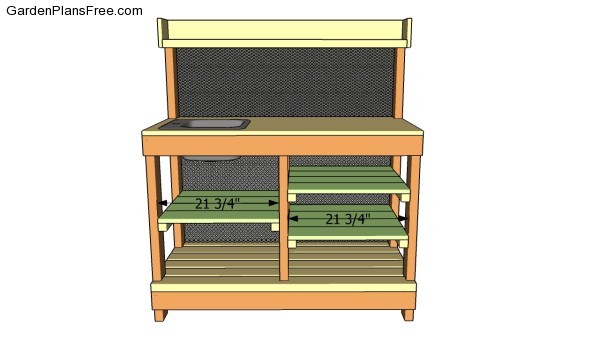 Attaching the shelves