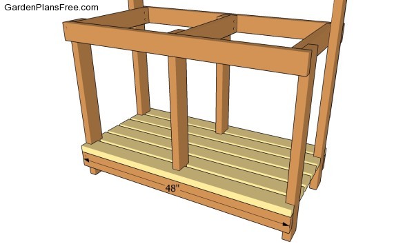 Fitting the bottom slats