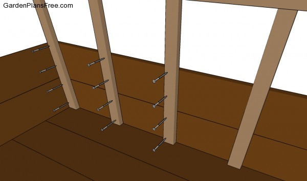 Securing the trellis to the planter