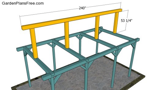 Attaching the top ridge