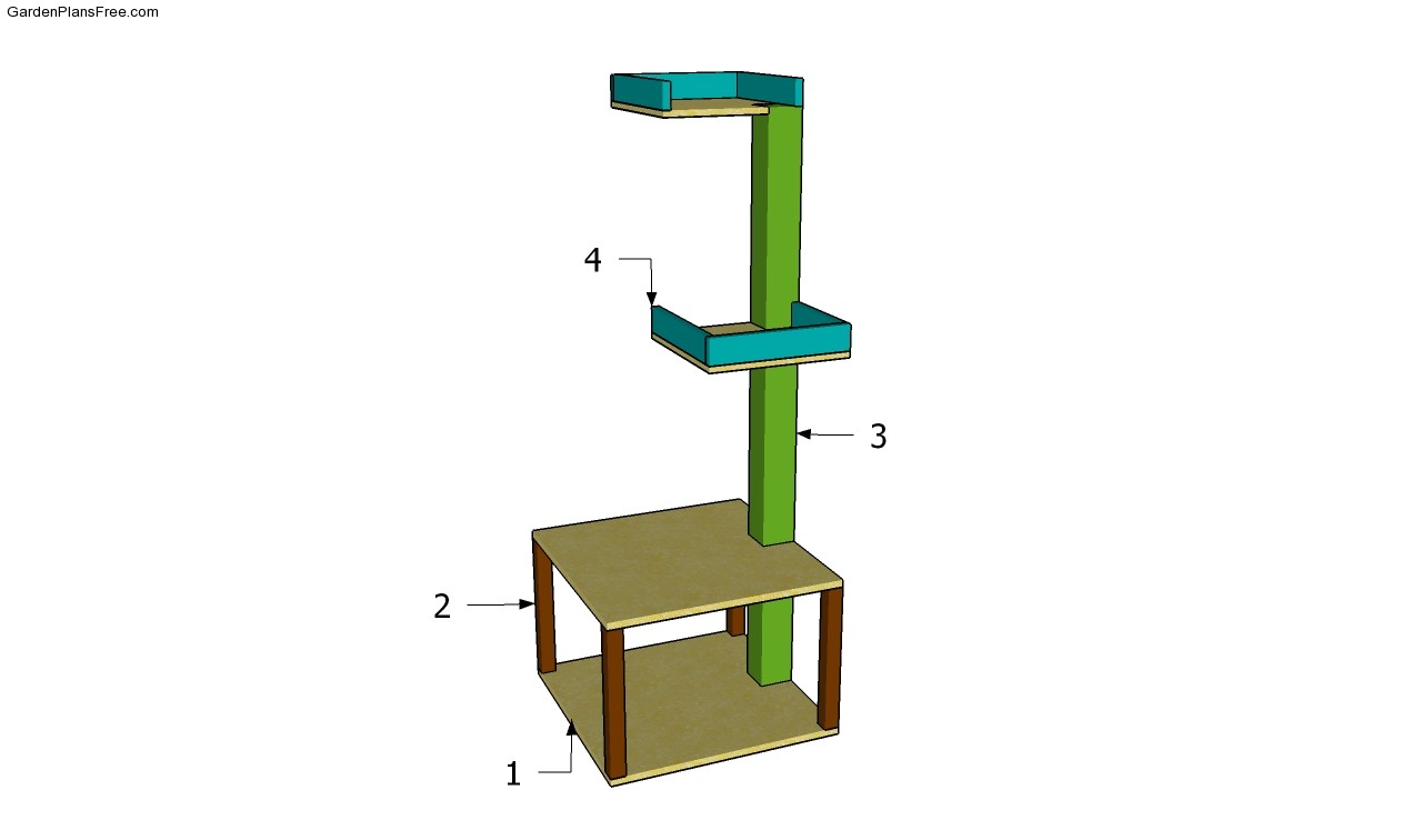 Cat Tower Plans | Free Garden Plans - How to build garden projects