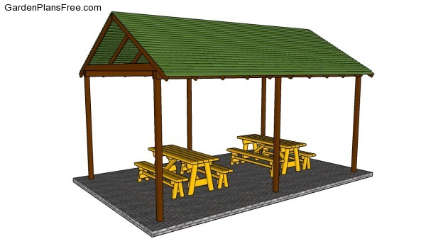 Picnic table shelter plans