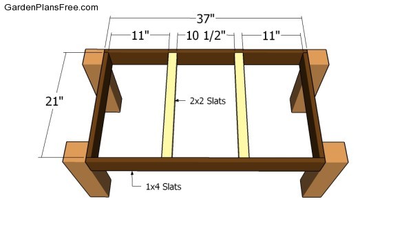 Attaching the frame of the table