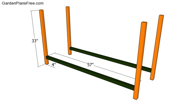 Building the frame of the planter