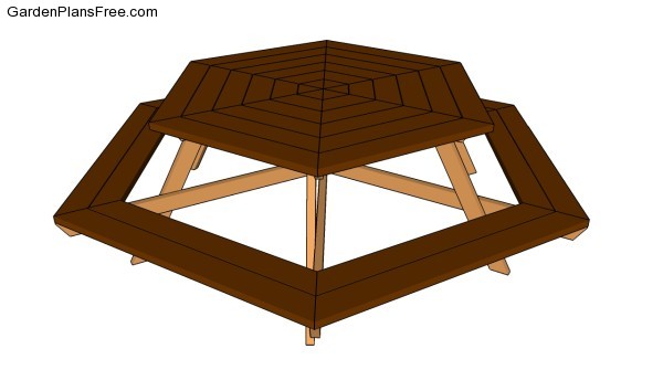 Hexagon picnic table plans