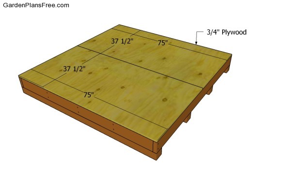 Attaching the plywood floor