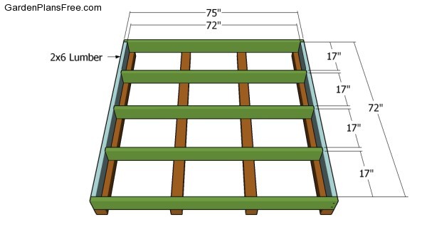 Building the frame of the floor