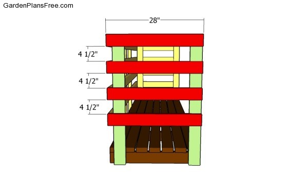 Attaching the side slats