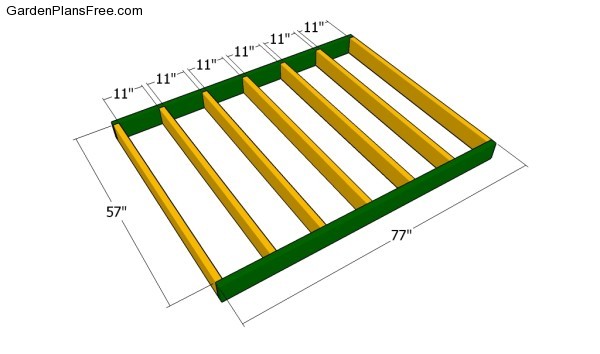 Building the frame of the floor