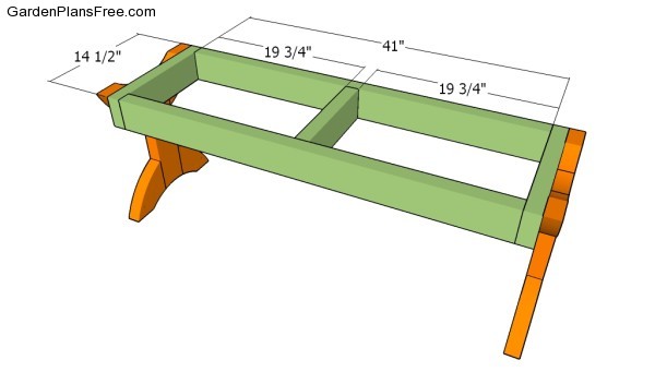 Building the frame of the bench