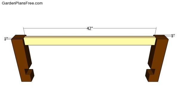 Building the sides of the bench
