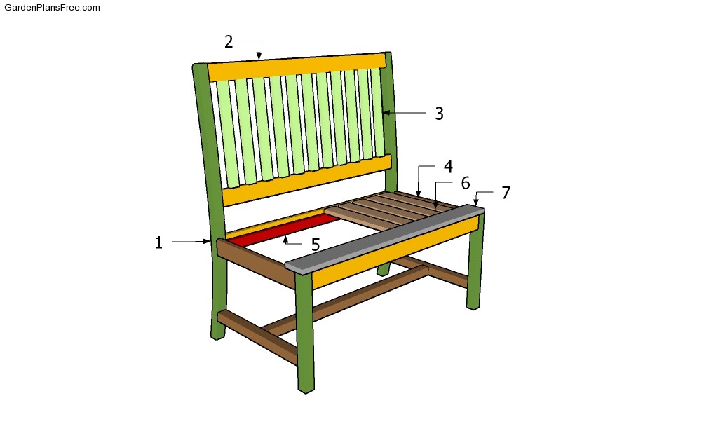 How to build a park bench | Free Garden Plans - How to build garden ...