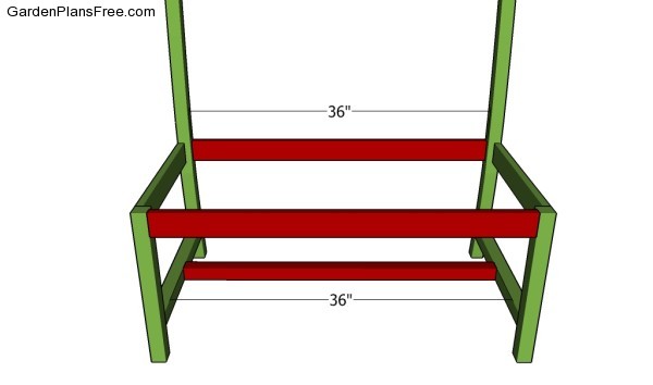 Building the frame of the bench