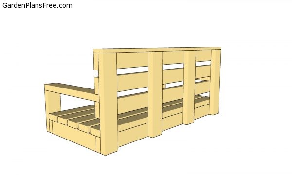 Back view - swing bench