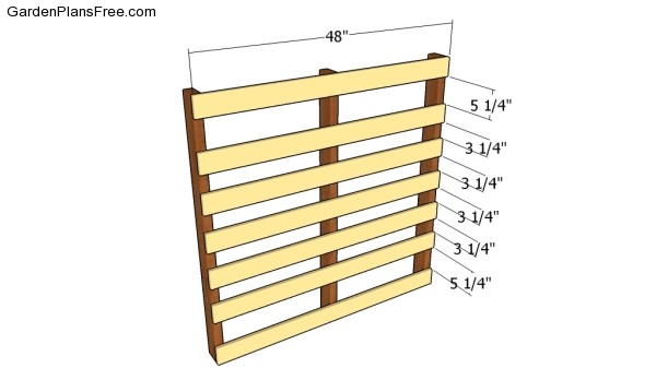 Fitting the front slats