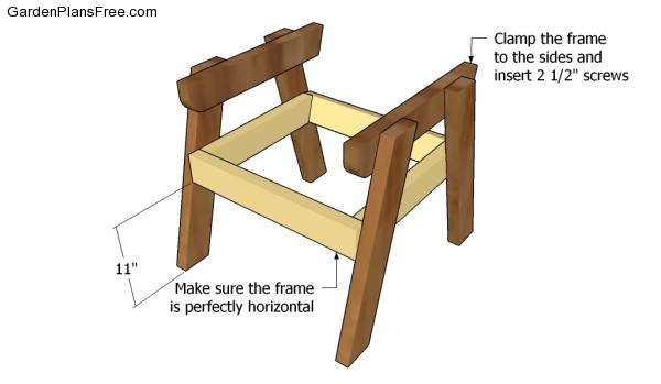 Assembling the frame of the chair