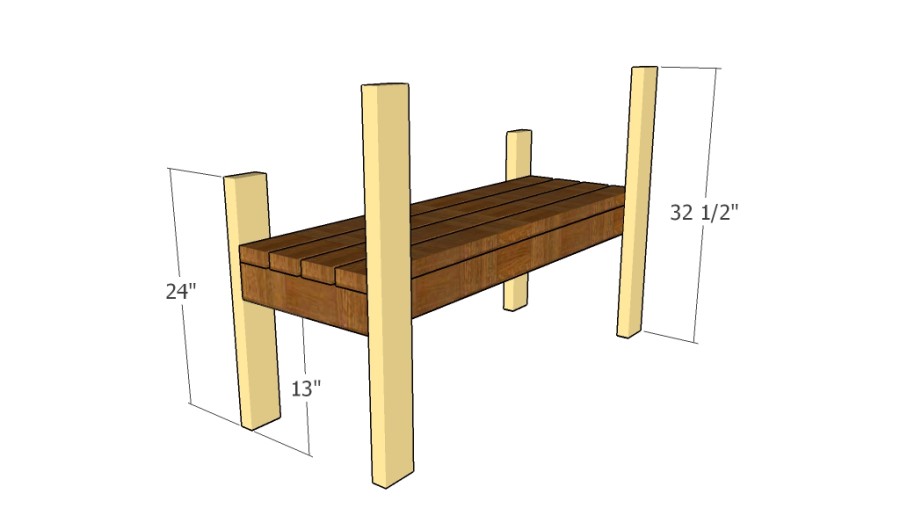 Simple Garden Bench Plans | Free Garden Plans - How to build garden ...