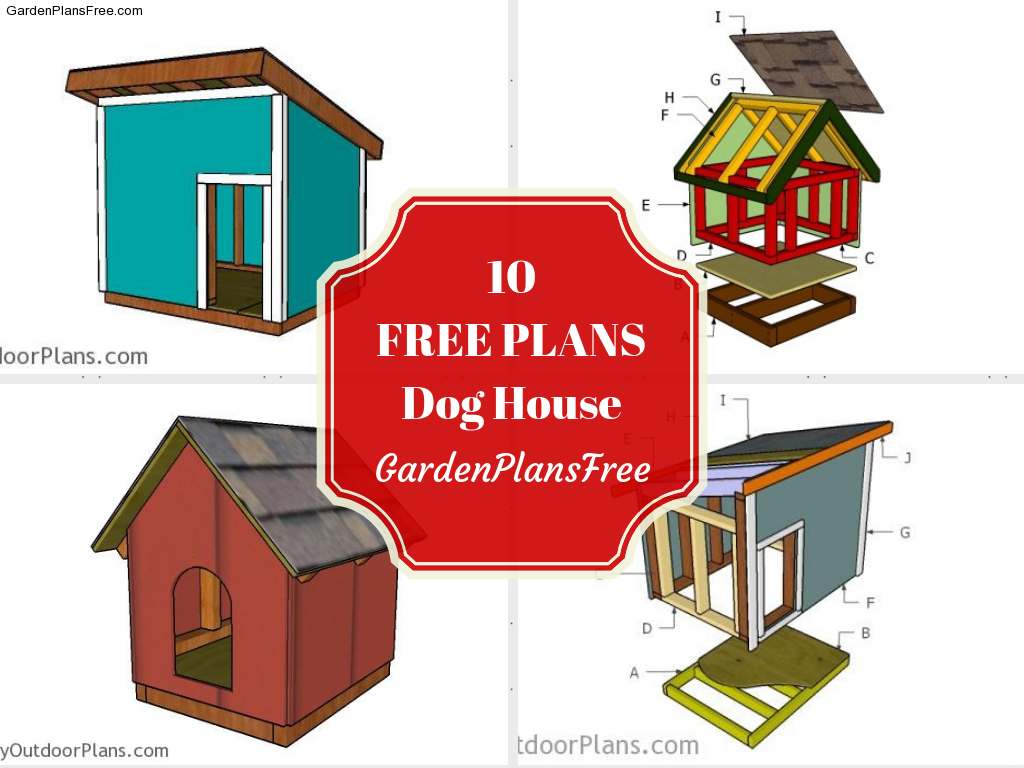 Free diy dog house hot sale plans