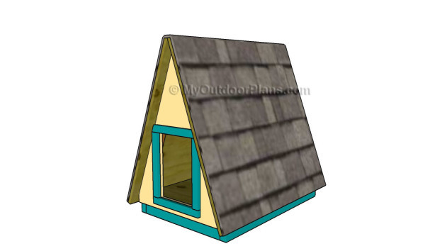 A-frame dog house plans