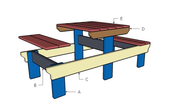 Small Picnic Table Plans | Free Garden Plans - How to build garden projects