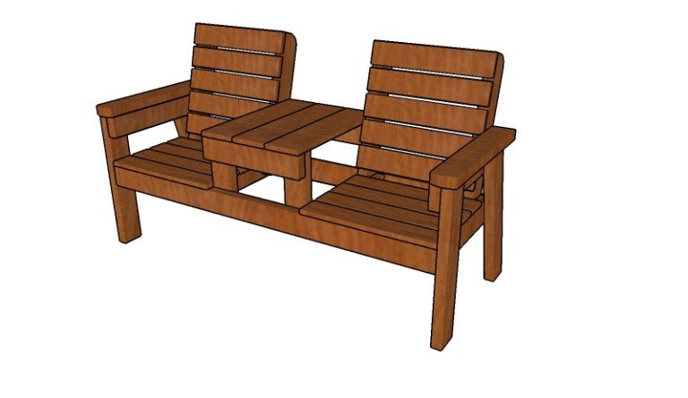 Double Chair Bench Plans | PDF Download | GardenPlansFree