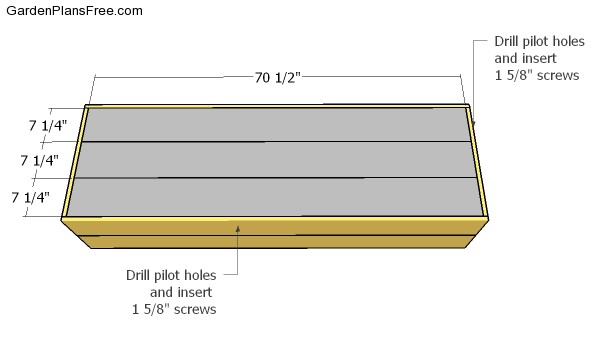 Fitting the bottom slats