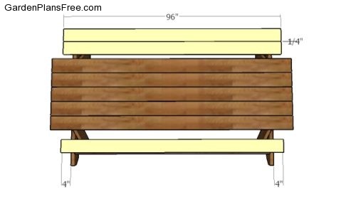 8 foot Picnic Table - Free DIY Plans | Free Garden Plans - How to build ...