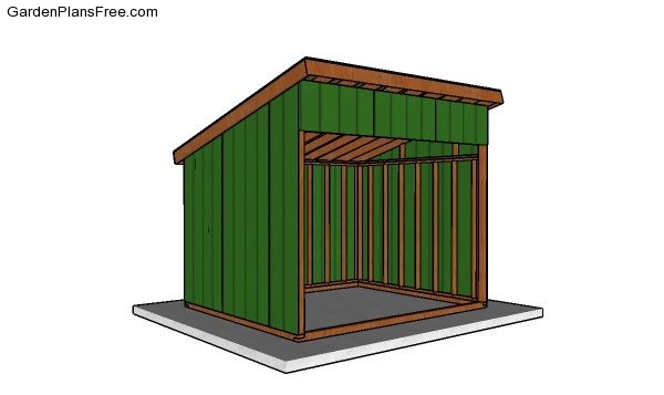 10x12 Run In Shed Plans