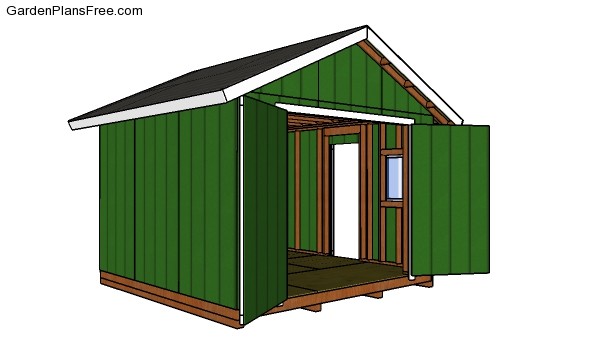 12x12 Gable Shed tervek