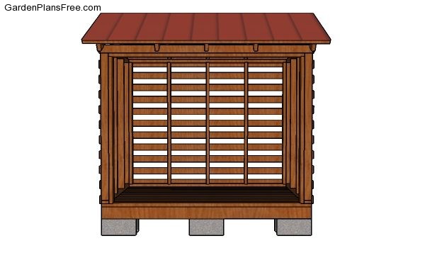 4x8 firewood shed plans - 1 cord wood shed free garden