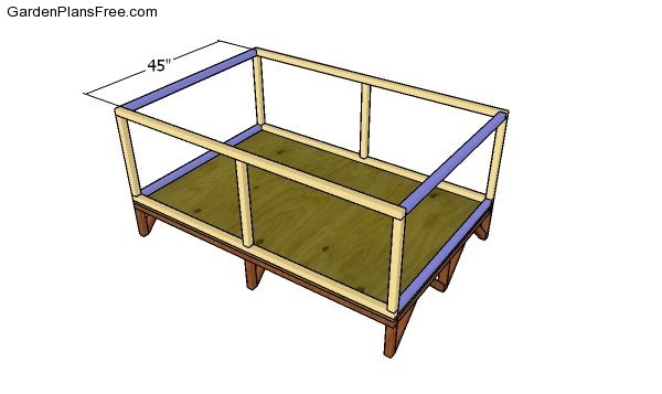 Assembling the frame of the chicken coop