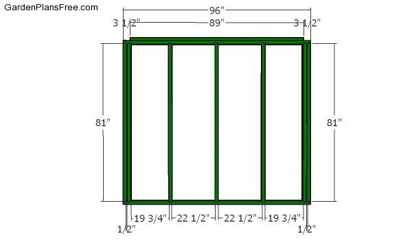 Back wall frame