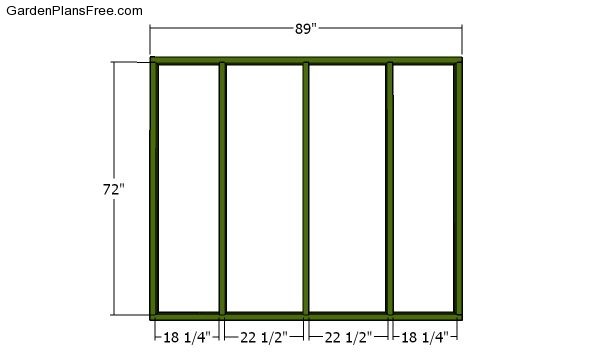 Back wall frame - 8x8 shed plans