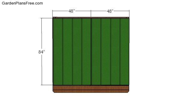 Back wall siding sheets