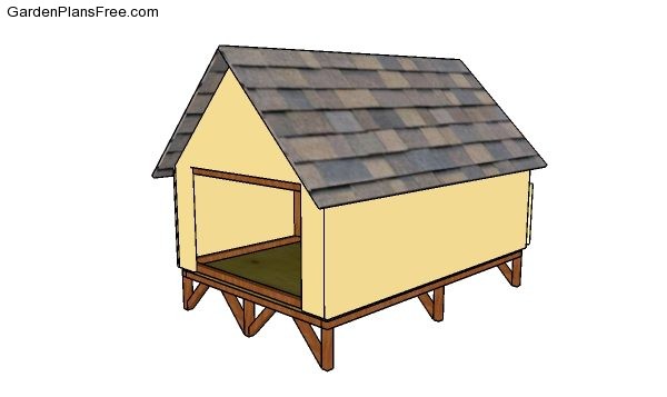 Easy chicken coop plans - back view