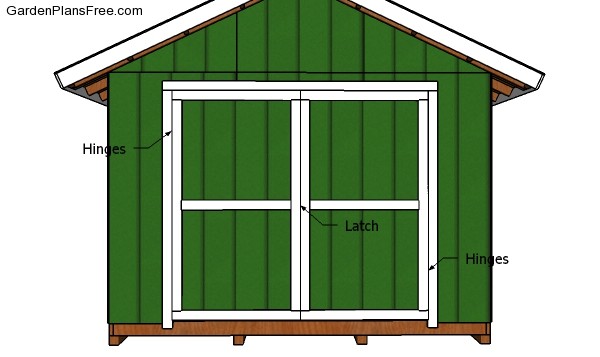 Montage des portes doubles - Plans de hangar 12x12