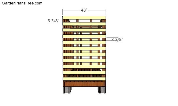 Fitting the slats to the sides