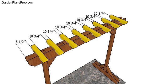 Fitting the top rafters