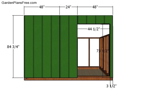 Front wall siding panels