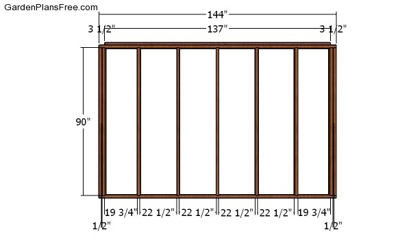 Cadre mural latéral - Plans de hangar 12x12